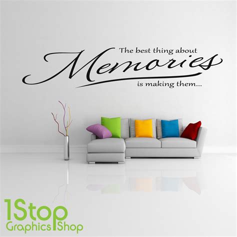 The Best Thing About Memories Wall Sticker Quote Bedroom Wall Art