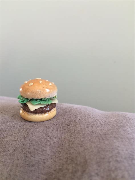 Just Finished This 2cm Polymer Clay Burger Rsomethingimade