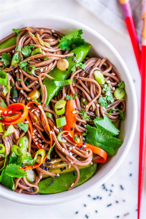 Soba Noodle Salad With Sesame Soy Dressing Aberdeen S Kitchen