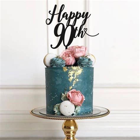 Happy 90th Birthday 90 Ninety 90 Birthday Cake Cake Etsy In 2020