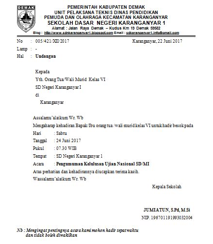 Contoh surat pindah sekolah akan aku bahas di sini secara singkat dan detail. Download Contoh Surat Undangan Pengumuman Kelulusan UN ...