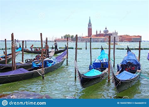 Gondolas Near St Mark S Square In Venice Stock Image Image Of Grand
