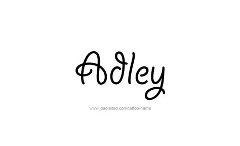 Adley Name Tattoo Designs