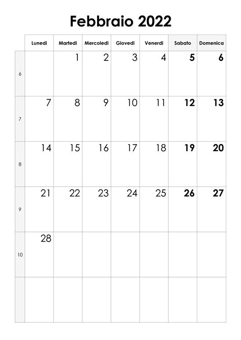 Calendario Febbraio 2022 Calendariosu