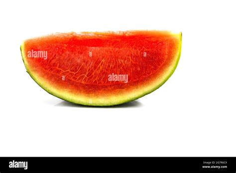 Seedless Red Watermelon Slice On White Background Stock Photo Alamy