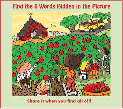 Whatsapp Riddle Find 6 Words Hidden In The Picture 15 Hidden Picture