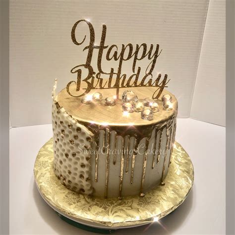 Sparkle Everyday Gold Drip Cake Golden Birthday Cakes 60th Birthday