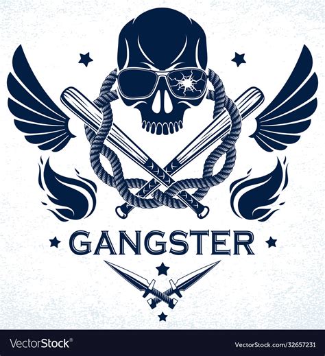 Gang Brutal Criminal Emblem Or Logo Royalty Free Vector