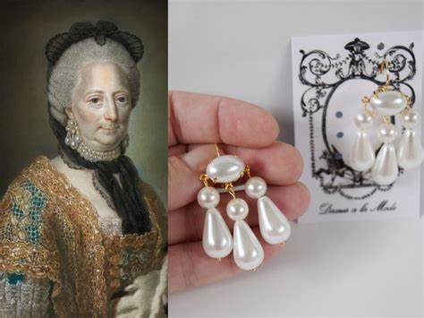Pearl Girandole Earrings 18th Century Earring Historical Jewelry