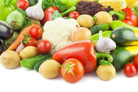 Healthy Eating Assortment Of Organic Vegetables Stock Image Image