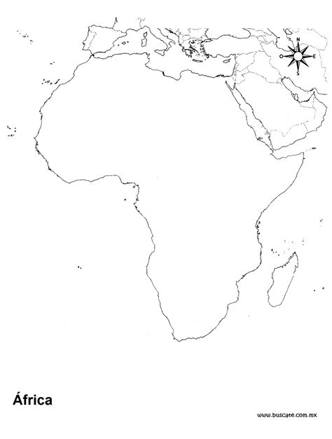 Mapa Del Continente Africano Mapa Mudo Para Colorear Y Dibujar Images