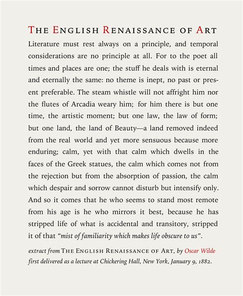 Oscar Wilde The Renaissance Of English Art Circa 1882 Types Of Ty·pog