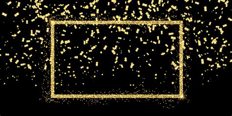 Glitter Frame And Gold Confetti 1040256 Vector Art At Vecteezy