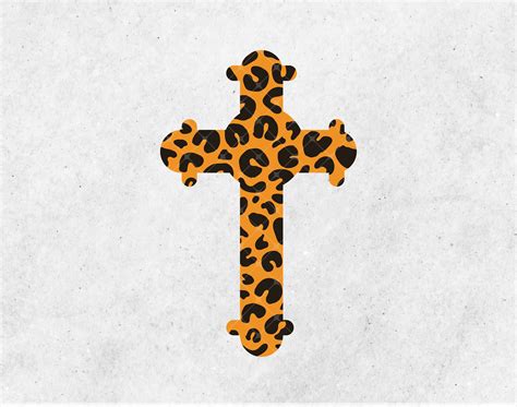Leopard Cross Cheetah Cross Print Cross Cross Clipart Etsy