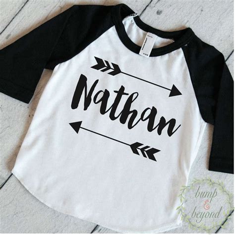 Baby Boy Clothes Personalized Name Shirt Hipster Baby Clothes Arrow Cu