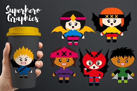 Superhero Villains Clipart Graphics Angry Kids By Blessedgrafik