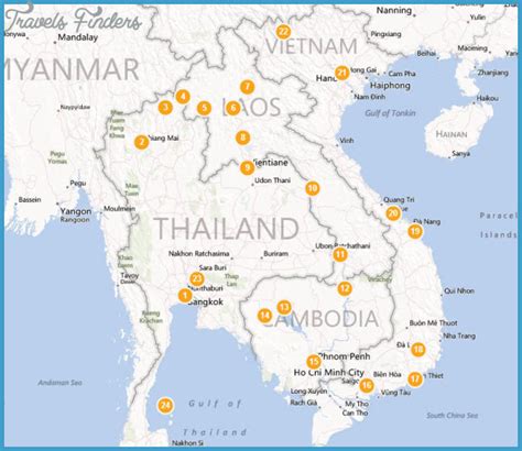 Southeast Asia Travel Route Map Travelsfinderscom