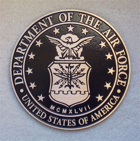 Department Of The Air Force Cast Bronze Emblem Classic Bronze