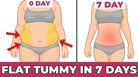 Easy Exercise For Slim Waist And Flat Tummy In 7 Days At HOME 1 Week