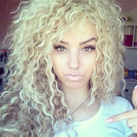Blonde, brown and black hair colours. Blonde Curly Hair - Hair Colar And Cut Style
