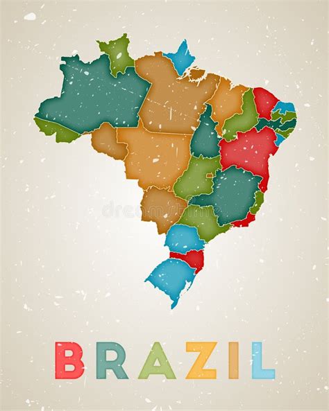 Brazil Map Stock Vector Illustration Of Black Colored 204434295