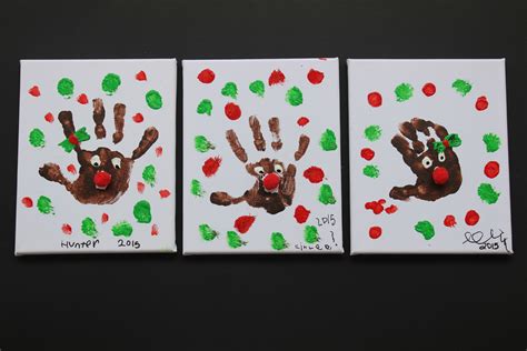 Easy Christmas Craft Idea For Kids Rudolph Handprints