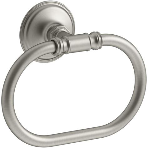 Kohler Eclectic Vibrant Brushed Nickel Wall Mount Towel Ring In The