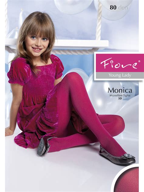 New Girls Teen Fiore Monica 80 Denier Young Lady Colourful Tights Sml