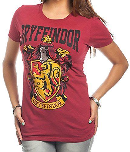 Harry Potter House Crest Gryffindor Juniors Tshirt Medium Red Check