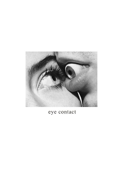 An Eye Is Shown With The Words Eye Contact