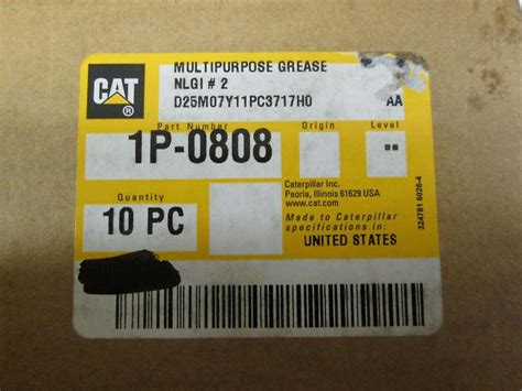 Find Catepillar Cat Multipurpose Grease 1p 0808 10 Cartridge Case New