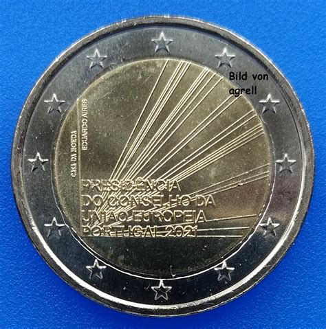 Portugal 2021 2 euro portuguese presidency of the council of the european union. 2 Euro Gedenkmünze Portugal 2021 EU Ratspräsidentschaft ...