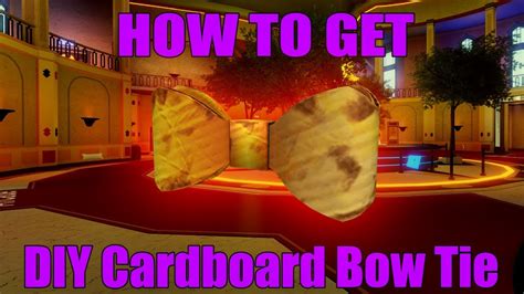 How To Get Diy Cardboard Bow Tie Bloxies Event Roblox Youtube