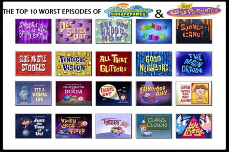 Top 10 Worst Episodes Of Spongebob Squarepants 100 Subscriber Special
