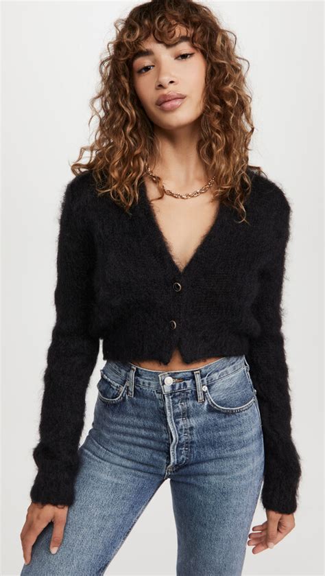Marc Jacobs Hairy Cropped Mohair Cardigan Shopstyle