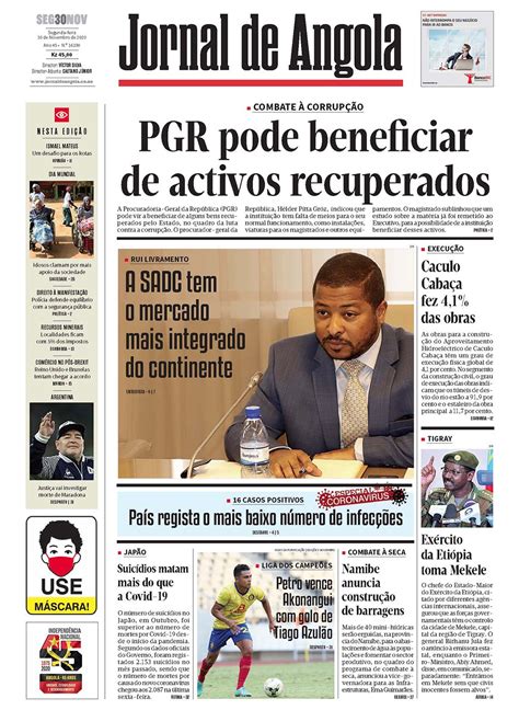 Jornal De Angola Segunda 30 De Novembro De 2020