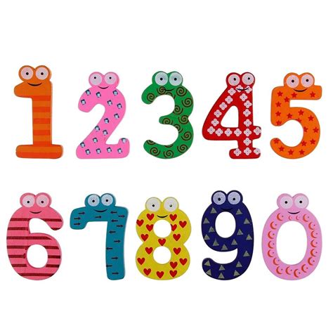 Large 0 9 Magnet Number Fridge Magnet Cute Cartoon Number Figure Educational Wooden Toys For