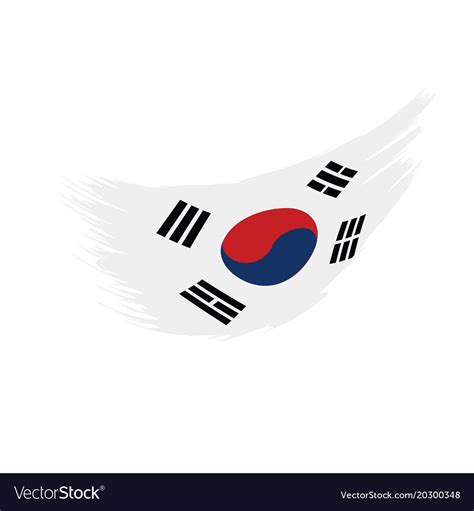 South Korean Flag Royalty Free Vector Image Vectorstock