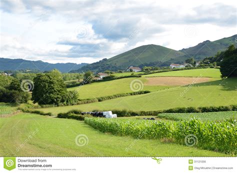French Country Landscape Pyrenees Atlantiques Stock Photo Image Of