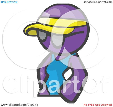 Royalty Free Rf Clipart Illustration Of A Purple Woman Avatar Wearing