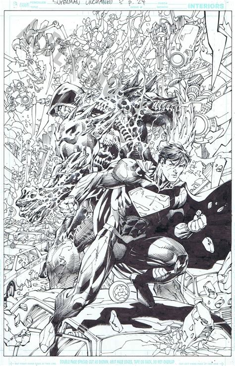 Albert Moy Original Comic Art Superman Unchained By Jim Lee