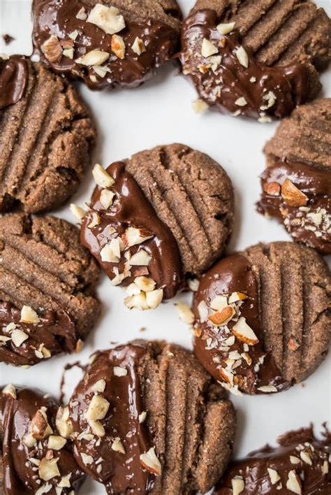 Chocolate Dipped Hazelnut Teff Cookies Recipe Gluten Free Cookies