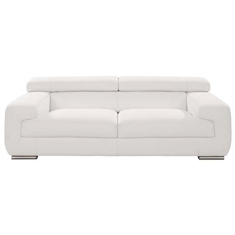 Grace White Leather Sofa El Dorado Furniture