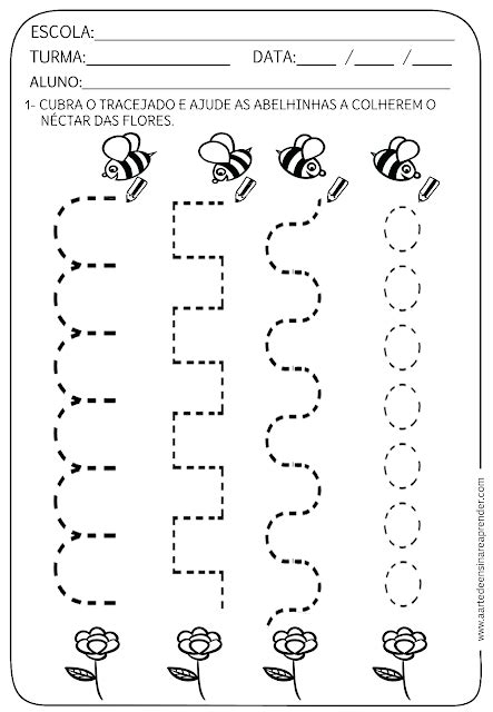 Atividade Pronta CoordenaÇÃo Tracejado Printable Preschool Worksheets