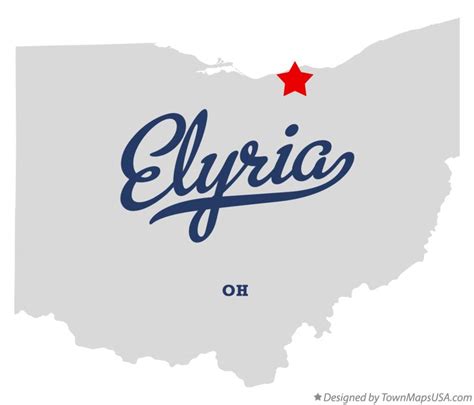 Map Of Elyria Oh Ohio
