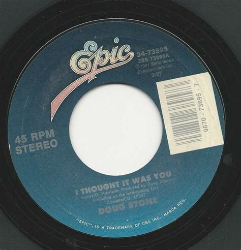 Doug Stone I Thought It Was You 1991 Vinyl Discogs