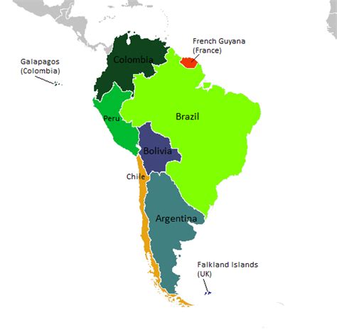 Best Photos Of Labeled Map Of South America South America Map