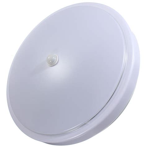 Something like this would be good enough where the motion sensor would be at the bottom and not look out of place. 12W PIR Infrared Motion Sensor Flush Mounted LED Ceiling ...