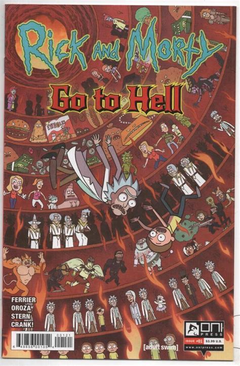 Rick And Morty Go To Hell 1 B 1st Nm Grandpa Oni Press From