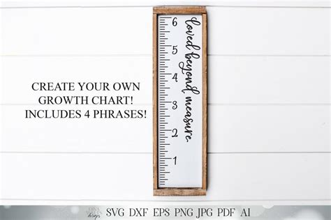 Growth Chart Ruler Farmhouse Sign SVG DXF EPS